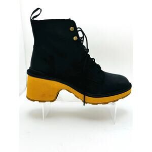 SOREL Hi-Line Black Waterproof Hiking Leather Blend Lace-Up Boot Women size 11